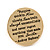 Gold Tone Audrey Hepburn Quote Round Medallion Statement Ring - Size 8, 30mm across - view 5