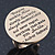 Gold Tone Audrey Hepburn Quote Round Medallion Statement Ring - Size 8, 30mm across - view 6