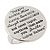Silver Tone Audrey Hepburn Quote Round Medallion Statement Ring, 30mm across