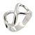 Rhodium Plated 'Infinity' Ring - view 3