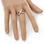 Rhodium Plated 'Infinity' Ring - view 4