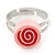 Children's/ Teen's / Kid's Deep Pink Fimo Candy Ring In Silver Tone - Adjustable - view 2