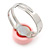 Children's/ Teen's / Kid's Deep Pink Fimo Candy Ring In Silver Tone - Adjustable - view 3