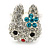 Crystal Bunny Ring In Rhodium Plating - Size 7/8 - view 3