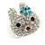 Crystal Bunny Ring In Rhodium Plating - Size 7/8 - view 5