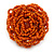 Orange Glass Bead Flower Stretch Ring - 40mm Diameter - view 4