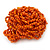 Orange Glass Bead Flower Stretch Ring - 40mm Diameter - view 5