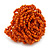 Orange Glass Bead Flower Stretch Ring - 40mm Diameter - view 7