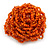 Orange Glass Bead Flower Stretch Ring - 40mm Diameter - view 8