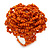 Orange Glass Bead Flower Stretch Ring - 40mm Diameter