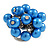 Blue Faux Pearl Bead Cluster Ring in Silver Tone Metal - Adjustable 7/8 - view 2
