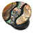 30mm/Beige/Natural/Black/Abalone Round Shape Sea Shell Ring/Handmade/ Slight Variation In Colour/Natural Irregularities