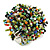 45mm Diameter Multicoloured Glass Bead Flower Stretch Ring/ Size M/L