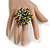 45mm Diameter Multicoloured Glass Bead Flower Stretch Ring/ Size M/L - view 3