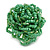 40mm Diameter/Mint Green Glass Bead Layered Flower Flex Ring/ Size M/L - view 9