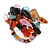Multicoloured Glass Bead Cluster Band Style Flex Ring/ Size M - view 7
