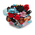 Fancy Multicoloured Glass Bead Cluster Band Style Flex Ring/ Size M/L - view 2