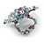 35mm D/Light Blue/Red/White Glass/Acrylic Bead Sunflower Stretch Ring - Size S - view 6