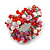 20mm D/Glass and Acrylic Bead Button-shaped Flex Ring (Multi) - Size S/M - view 5
