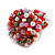 20mm D/Glass and Acrylic Bead Button-shaped Flex Ring (Multi) - Size S/M - view 6