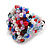 20mm D/Multicoloured Glass and Acrylic Bead Button-shaped Flex Ring - Size S/M - view 5