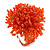 45mm Diameter Rusty Orange Glass Bead Flower Stretch Ring/ Size M