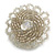 40mm Diameter/Transparent Glass Bead Daisy Flower Flex Ring/ Size M