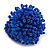 40mm Diameter/ Blue Acrylic/Glass Bead Daisy Flower Flex Ring - Size M - view 4