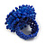 40mm Diameter/ Blue Acrylic/Glass Bead Daisy Flower Flex Ring - Size M - view 6