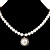 Silver Tone Glass Pearl Costume Jewellry Set - view 3