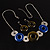 Bold Circle&Disk Enamel Necklace&Earring Set (Blue&Olive) - view 10