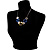 Bold Circle&Disk Enamel Necklace&Earring Set (Blue&Olive) - view 2
