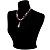 Romantic Pink Teardrop Pendant & Earrings Glass Fashion Set - view 8