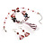 Romantic Pink Teardrop Pendant & Earrings Glass Fashion Set - view 6