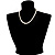 White Classic Simulated Glass Pearl Necklace & Drop Earring Set - view 11
