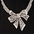 Clear Crystal Bow Necklace And Earring Set - view 3