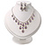 Bridal Purple/Clear Diamante 'Teardrop' Necklace & Earrings Set In Silver Plating - view 10