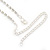 Bridal Purple/Clear Diamante 'Teardrop' Necklace & Earrings Set In Silver Plating - view 6