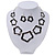 Black Enamel 'Star' Necklace & Drop Earrings Set In Silver Plating - 38cm Length/ 6cm Extension - view 3