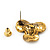 Burn Gold Diamante 'Flower' Necklace With Blue Stones & Stud Earrings Set - 42cm Length/ 6cm Extension - view 5