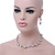 Bridal Simulated Pearl/Crystal Necklace & Drop Earring Set In Silver Metal - 44cm Length/5cm Extension - view 3