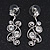 Swarovski Crystal Bib Necklace & Drop Earrings Set In Silver Plating - 44cm Length/ 6cm Extension - view 4