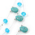 Turquoise & Crystal Floating Bead Necklace & Drop Earring Set - 52cm Length/ 6cm extension - view 12