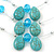 Turquoise & Crystal Floating Bead Necklace & Drop Earring Set - 52cm Length/ 6cm extension - view 5