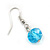 Turquoise & Crystal Floating Bead Necklace & Drop Earring Set - 52cm Length/ 6cm extension - view 8