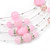 Baby Pink Shell & Crystal Floating Bead Necklace & Drop Earring Set - 52cm Length/ 5cm extension - view 5