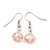 Baby Pink Shell & Crystal Floating Bead Necklace & Drop Earring Set - 52cm Length/ 5cm extension - view 6