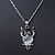Milky White Moonstone 'Wise Owl' Pendant With Silver Tone Chain & Drop Earrings Set - 44cm Length/ 5cm Extension - view 5