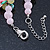Rose Quartz, Turquoise Bead Fimo Rose Necklace And Flex Bracelet Set In Silver Tone - 40cm Length/ 5cm Extension - view 7