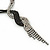 Bridal/ Prom Black/ White Austrian Crystal Plaited Tassel Necklace And Drop Earrings In Gun Metal - 34cm L/ 10cm Ext - view 8